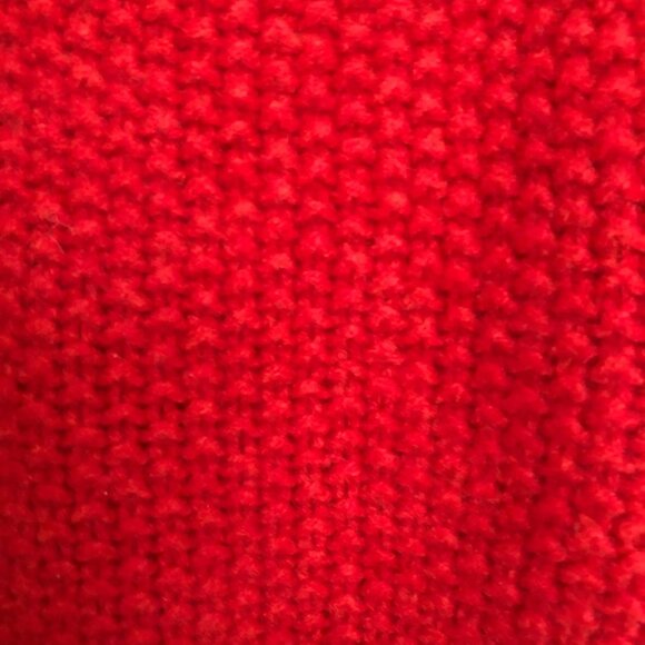 Like new - Red orange basket weave moss stitch sweater Jumper Harley of Scotland - Picture 4 of 6